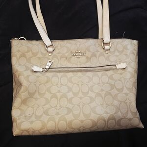 Coach Tan Signature Tote Bag
